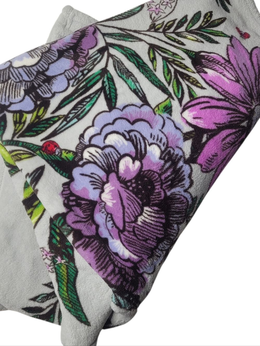 Floral Print Vera Bradley Blanket - Purple/Pink Floral